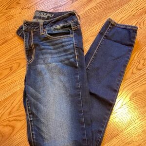 American Eagle Outfitters Women's Dark Blue Jeans